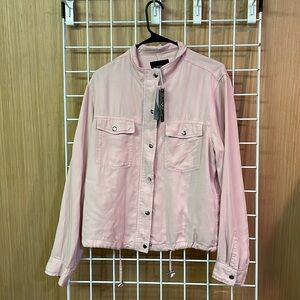 Velvet Heart button and zipper pink jacket. Button top pockets. NWT